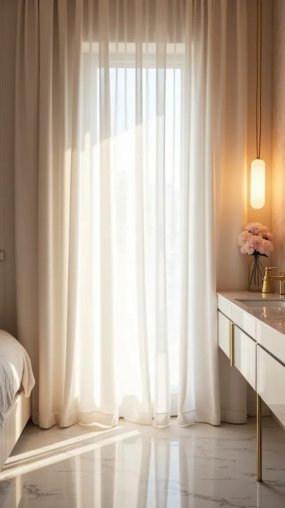 Use Sheer Curtains to Filter Light Like a Resort Suite