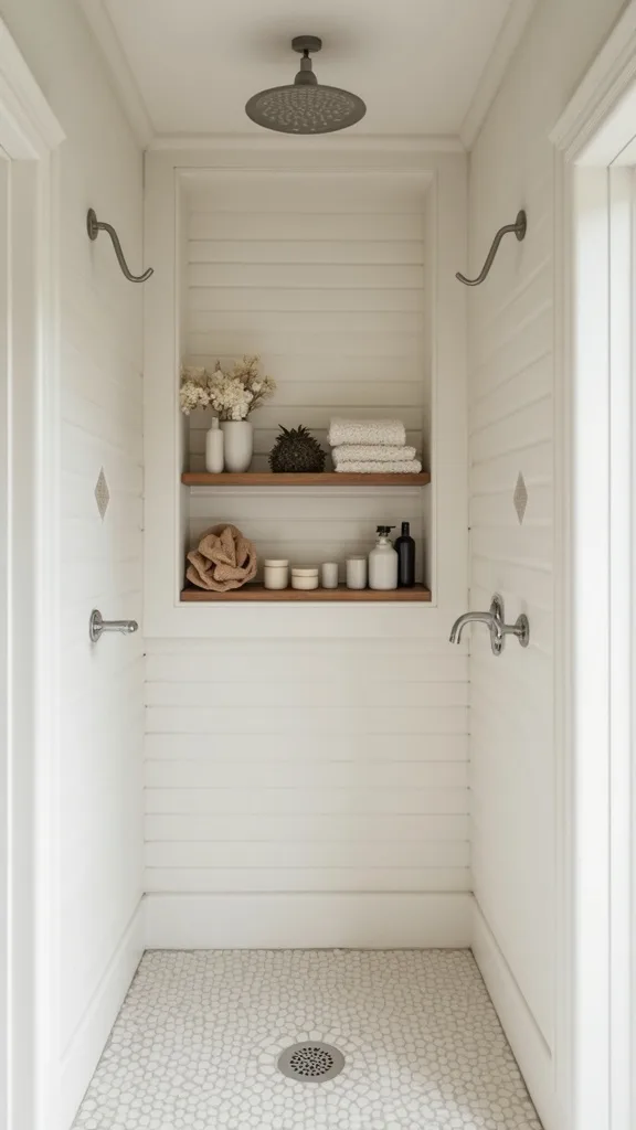How can you upgrade shower storage today without opening the wall?