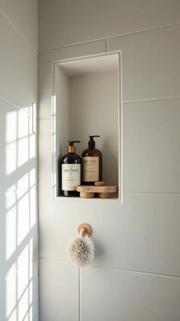 What size niche fits full-size bottles without looking bulky?