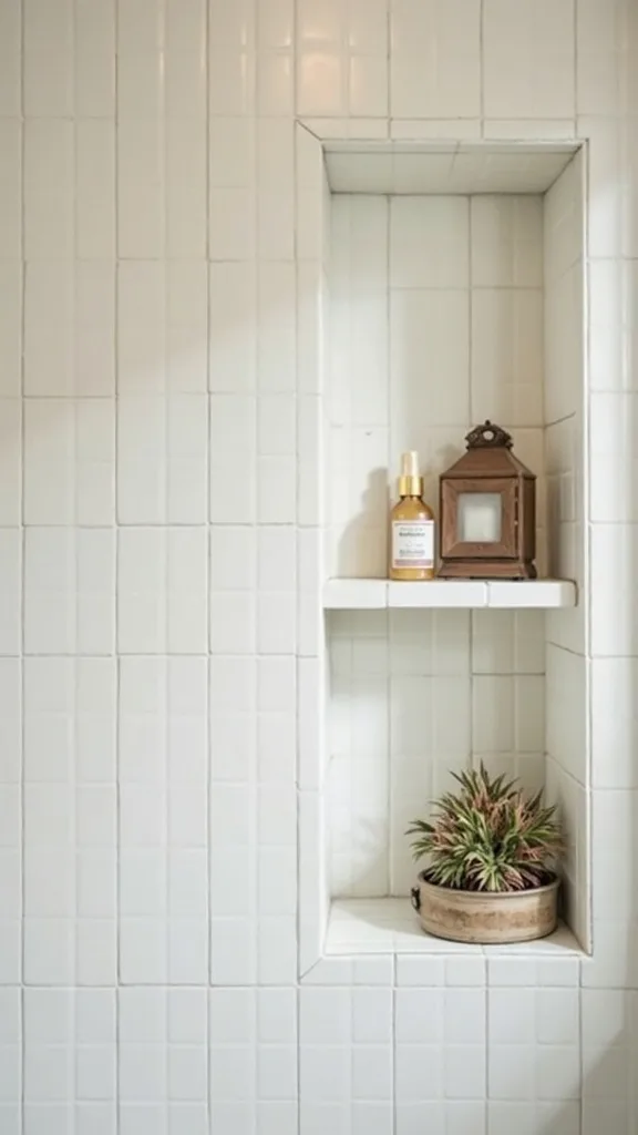 How do you make a niche look custom with basic tile?