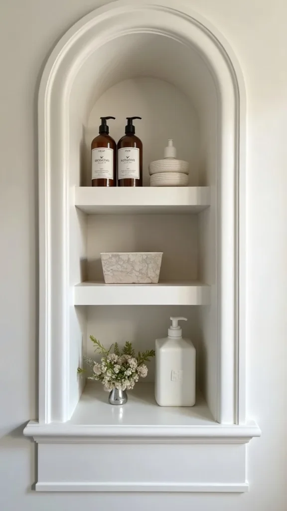 How do you organize two niches so bottles don’t look messy?
