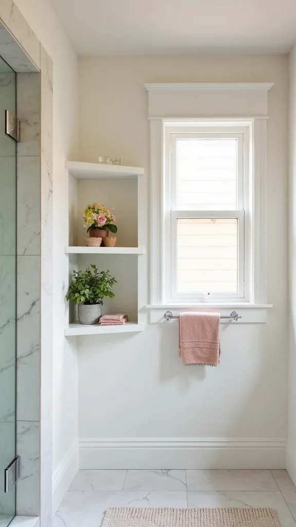 How do you add a shelf inside a niche without it looking clunky?