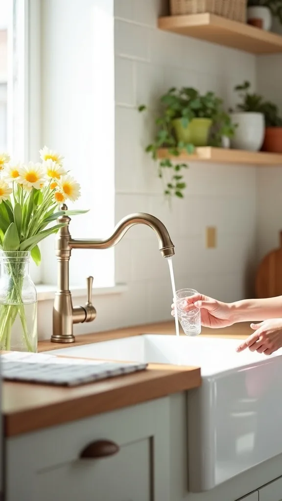 Do a 10-minute pre-party reset: clear counters, empty dishwasher, fresh hand soap