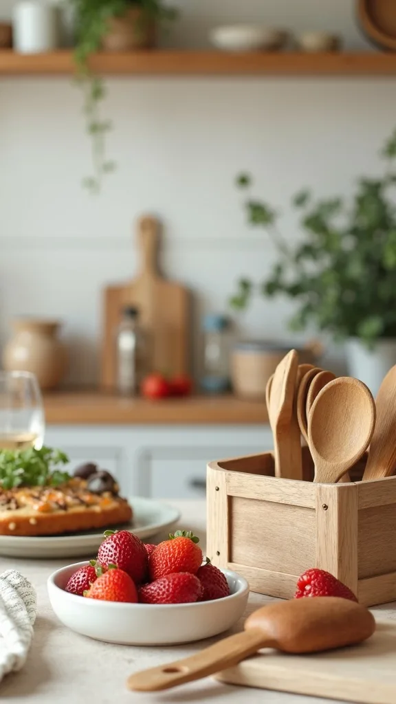Create a utensil “toolbox” so guests don’t dig through drawers