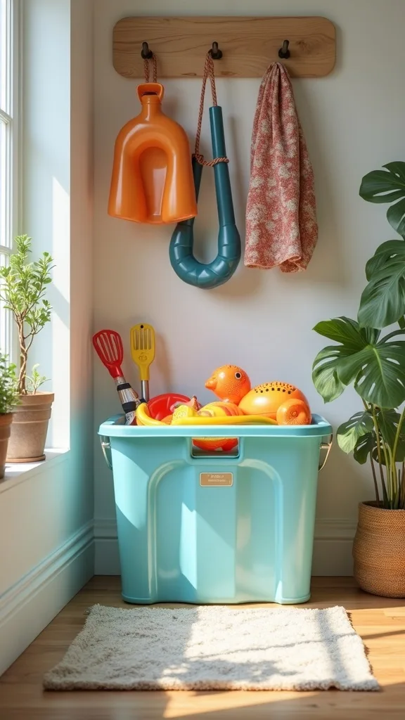 “One-in, one-out” bin rule for inflatables and water toys