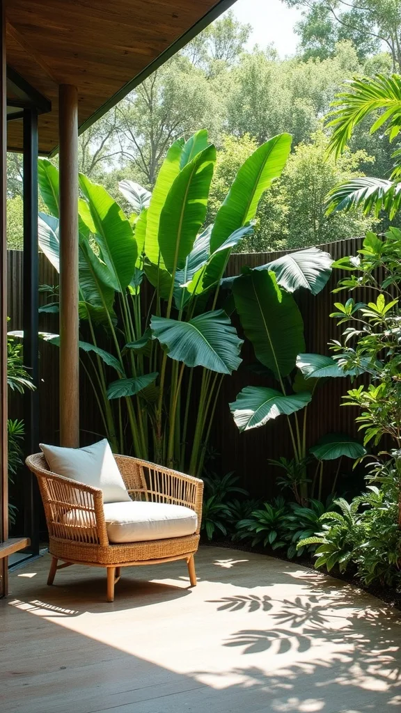 What’s the best way to add tropical privacy on a fence line?