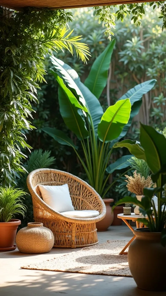 How can you make your tropical garden feel good for kids and pets too?