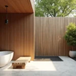 Outdoor Shower Ideas & Luxury Pool Bath