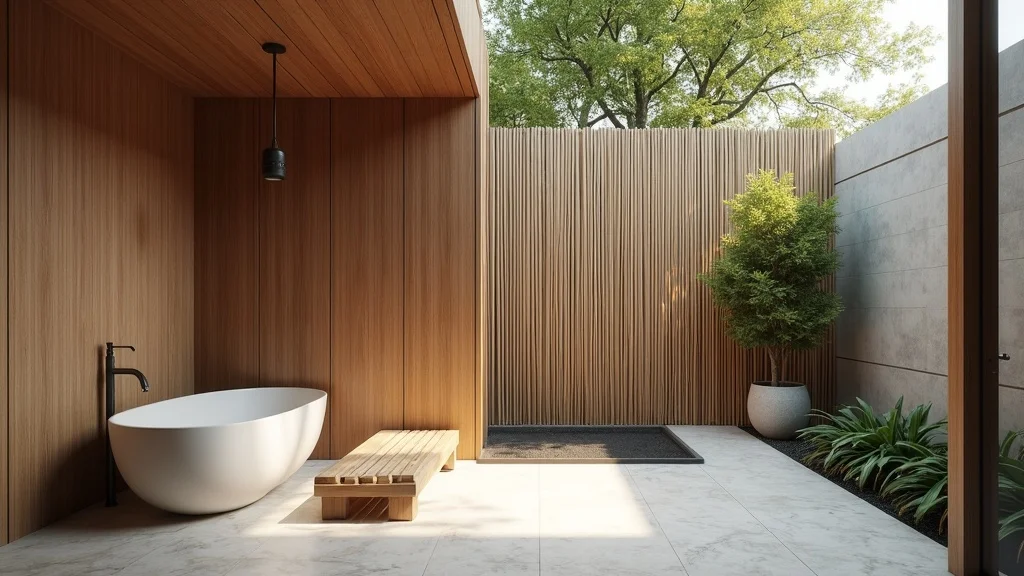 Outdoor Shower Ideas & Luxury Pool Bath