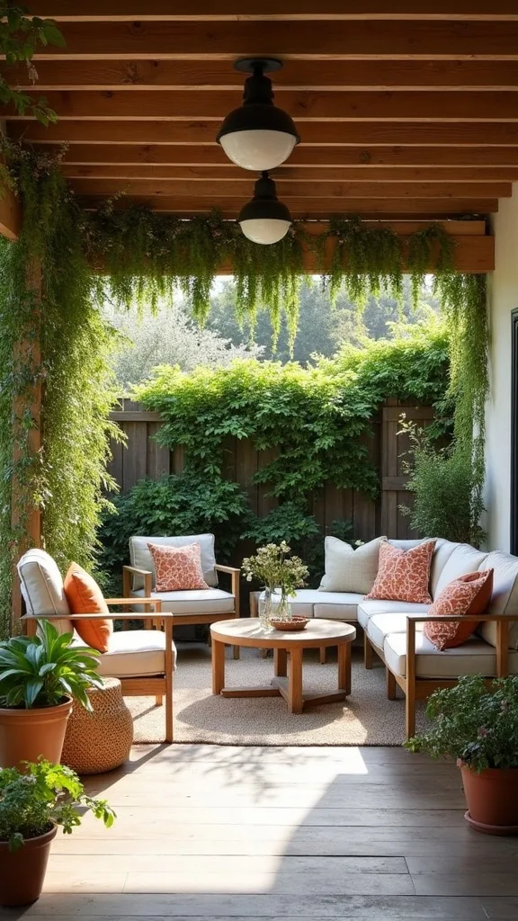 What’s the best way to add storage without making the patio feel crowded?