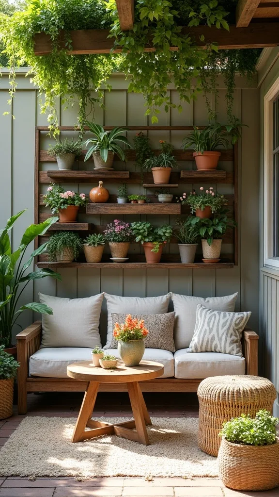 What decor makes a small patio feel finished without adding clutter?