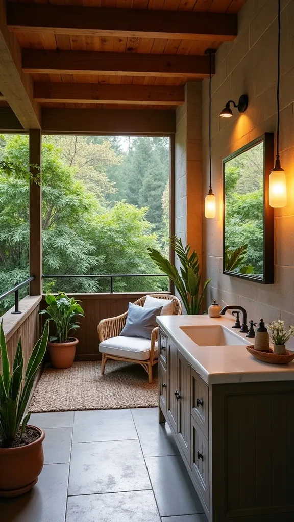 What lighting makes a small covered patio feel cozy every night?