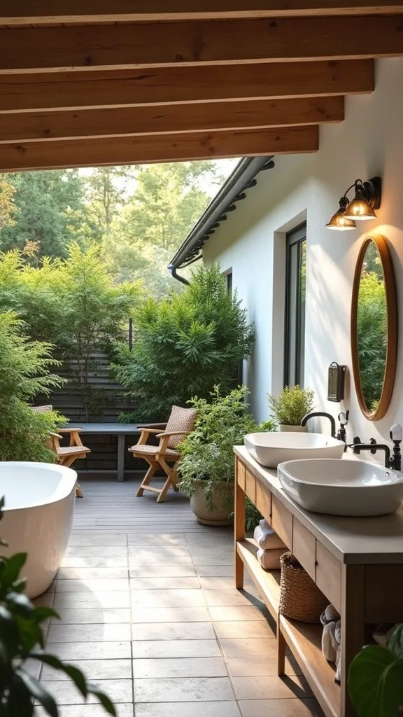 How can I add privacy on a small covered patio without blocking light?