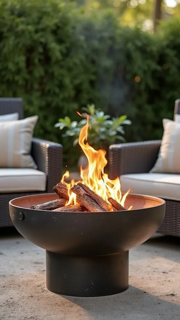How do I keep my fire pit looking clean and not ash-stained?