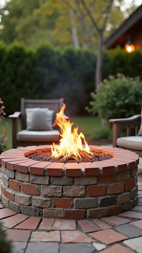 Brick ring with reclaimed pavers (the “free materials” flex)