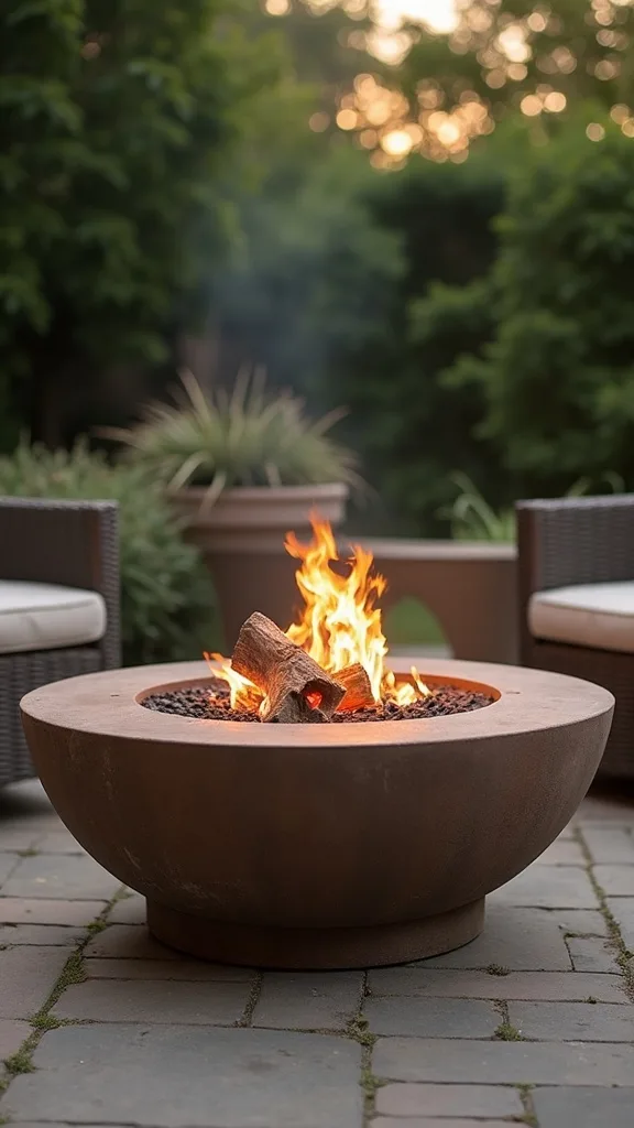 Chiminea for small patios (contained flame, less wind drama)