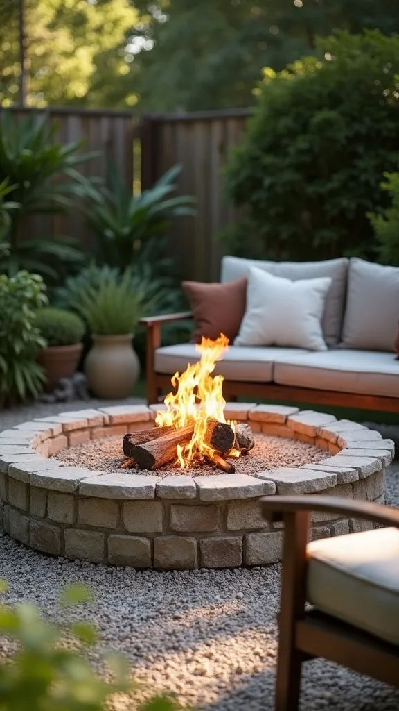 No-dig pea gravel fire pit zone (the cleanest beginner “build”)