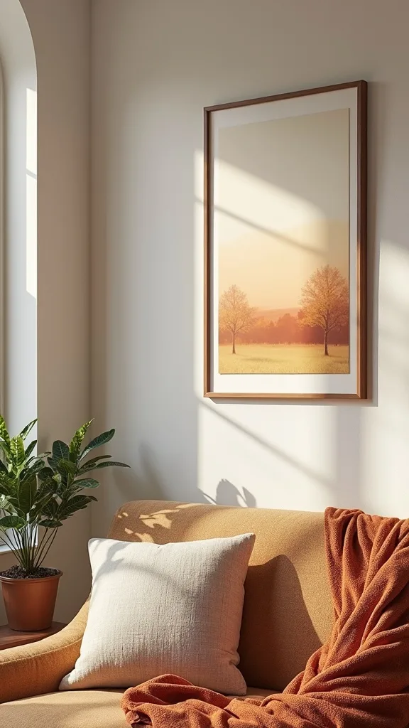 Can you use canvas art for early fall without overwhelming the room?