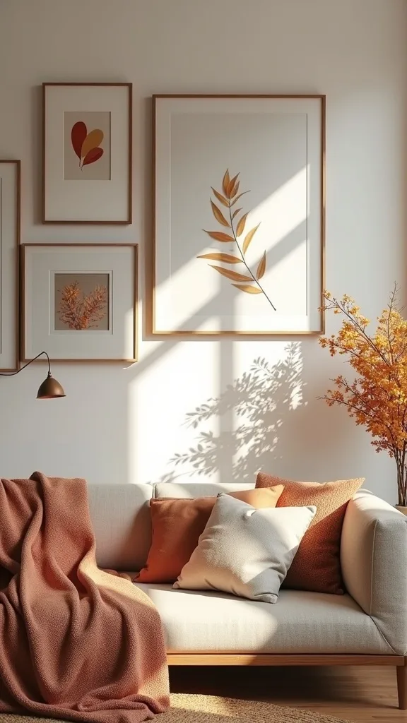 How do you use negative space so a fall gallery wall doesn’t feel crowded?