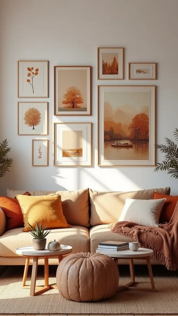 What art sizes look balanced in a living room gallery wall?