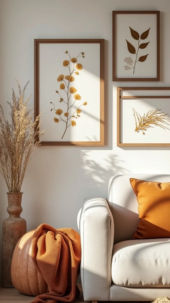 How do you use dried florals on the wall without it looking crafty?