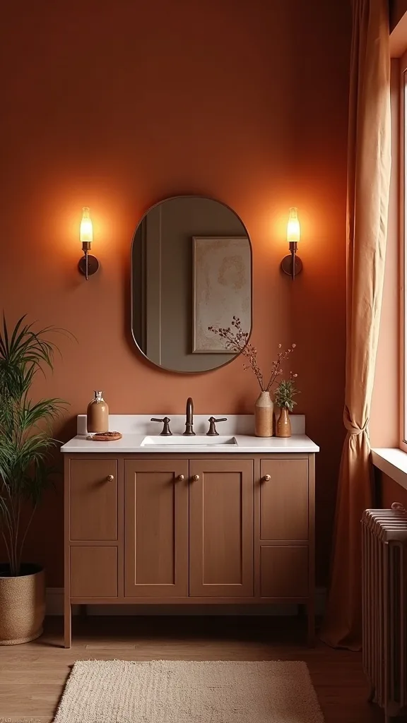 What lighting change makes warm autumn colors look richer at night?