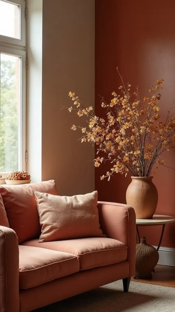 How do you style a side table vignette that feels like early fall, not Thanksgiving?