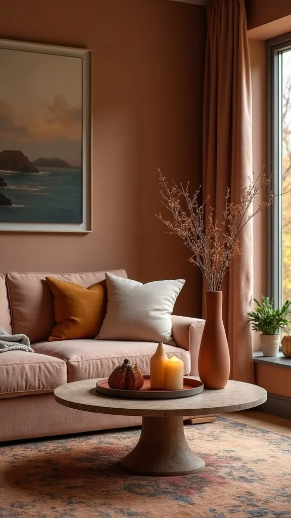 What’s the best way to mix metals with rust and amber tones?