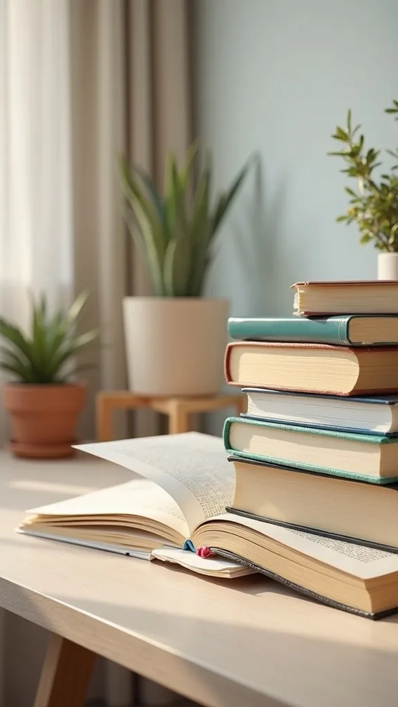 How do you store textbooks so they don’t eat the desk?