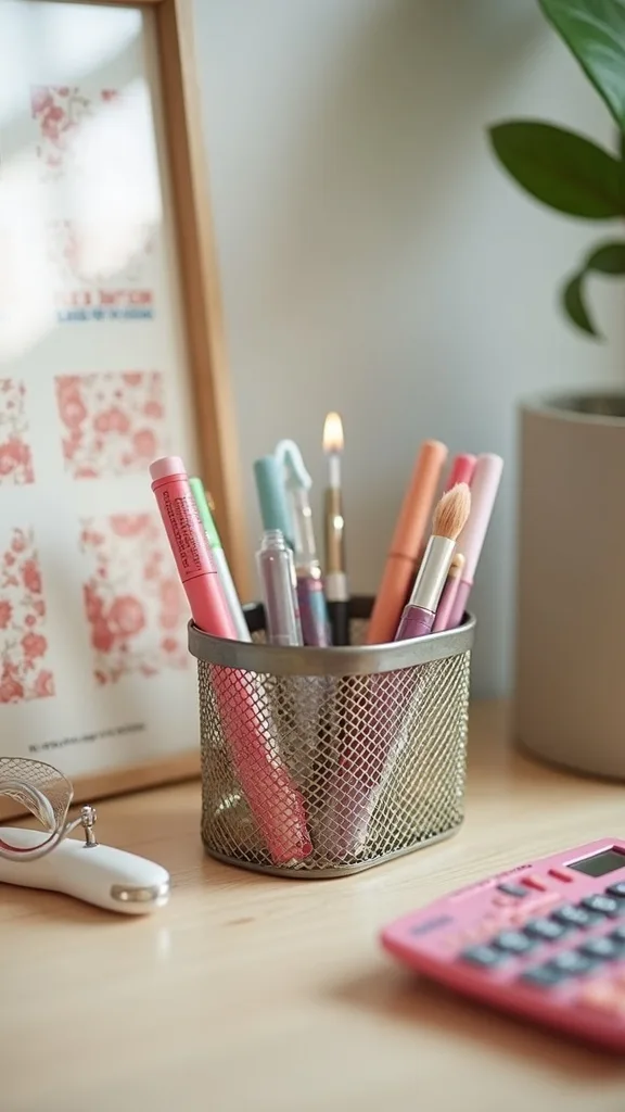 What’s a good way to organize small items (earbuds, flash drives, calculators)?