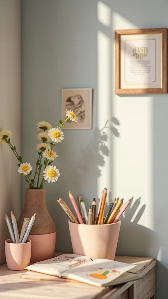 How can you organize school supplies so they don’t scatter?