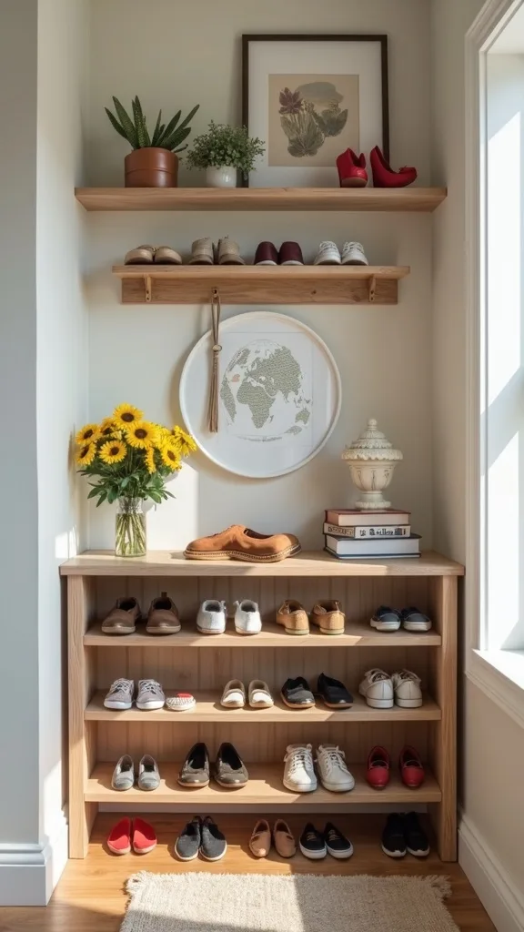 How do you handle shoes without creating a stink corner?
