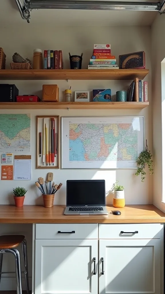 How do you make a garage command center look intentional (not like a utility wall)?