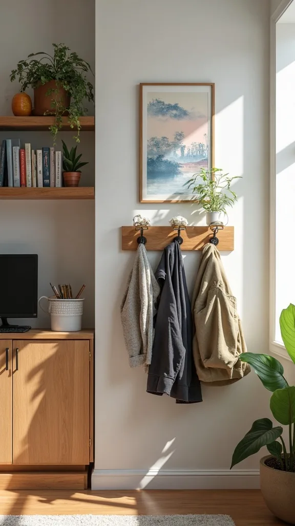 The backpack station: hooks that actually hold up all year