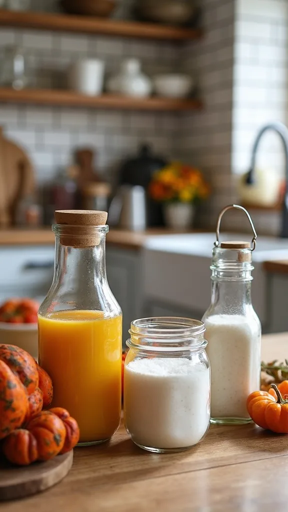 How do you organize vinegar, sugar, and salt so they’re grab-and-go?
