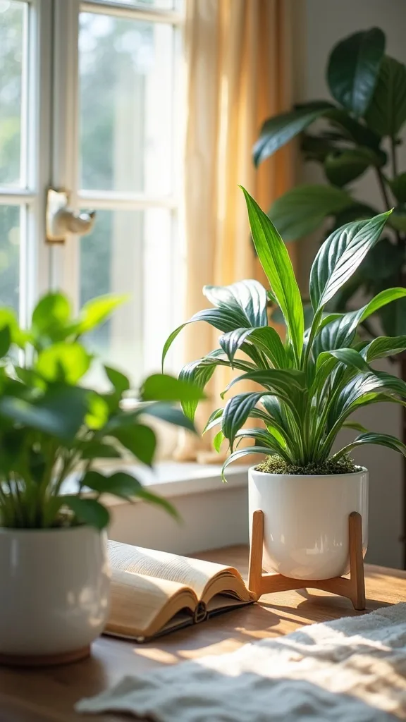 How can you add plants to a dorm room without creating a maintenance problem?