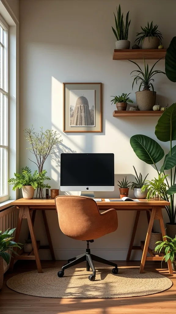 What’s the cleanest way to add plants in a garage office?