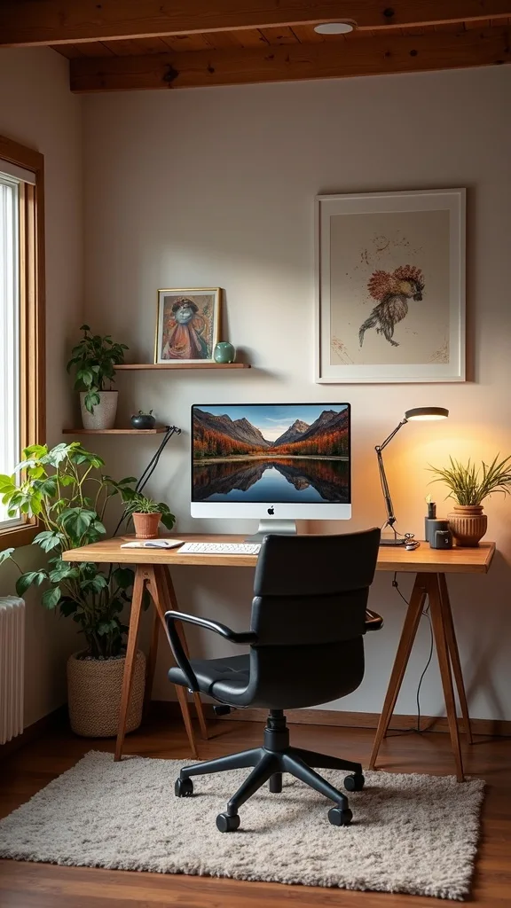 How can you make video calls look good in a garage office?