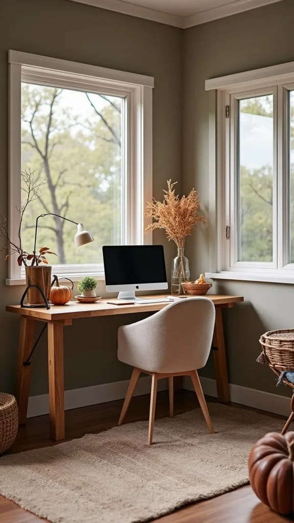 What’s one thing to avoid when styling a fall home office in the garage?