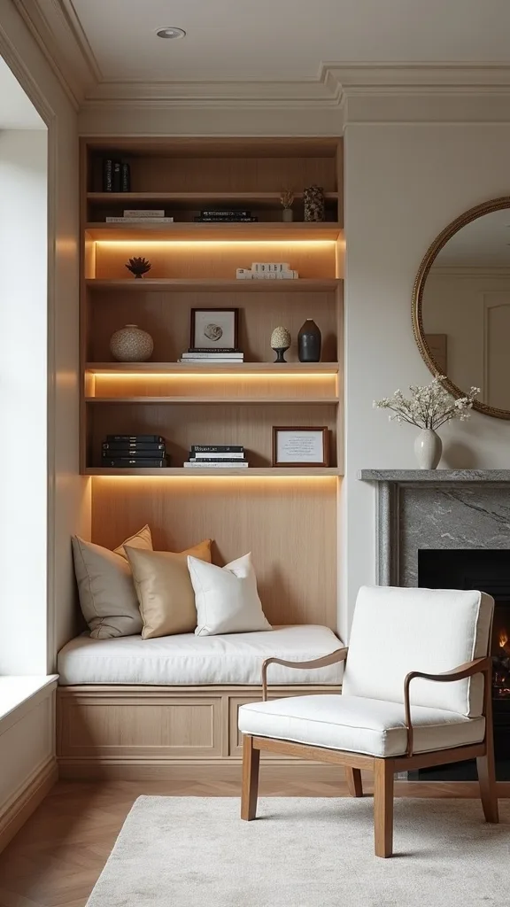 Built-In Reading Nook Shelves That Don’t Look Like a Storage Unit