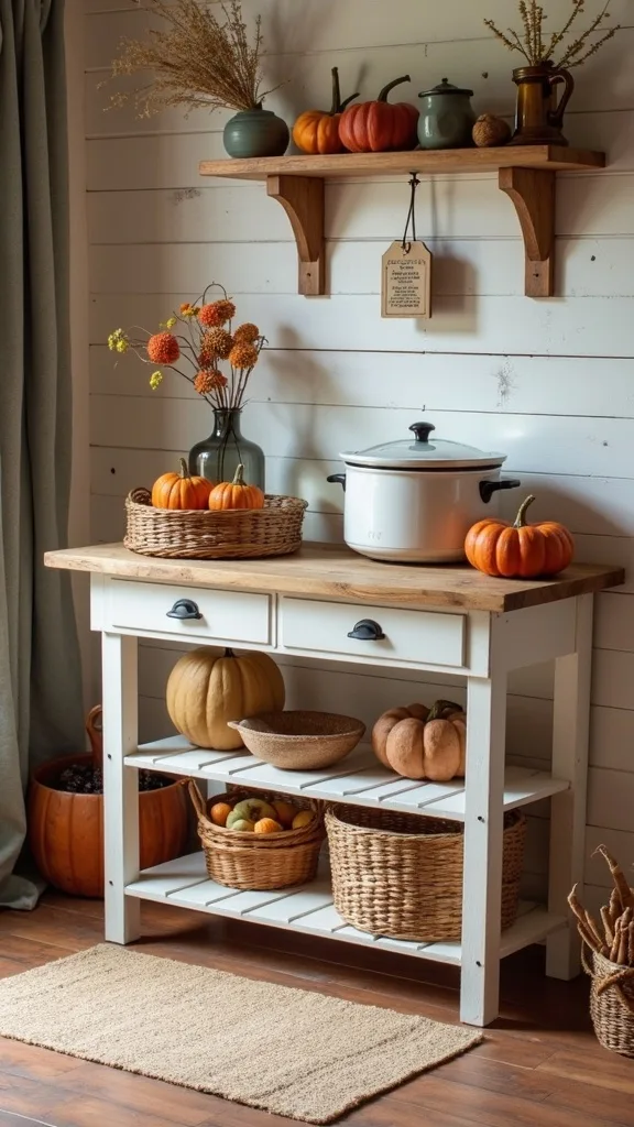 Use a washable runner or mat underfoot to make the station feel cozy