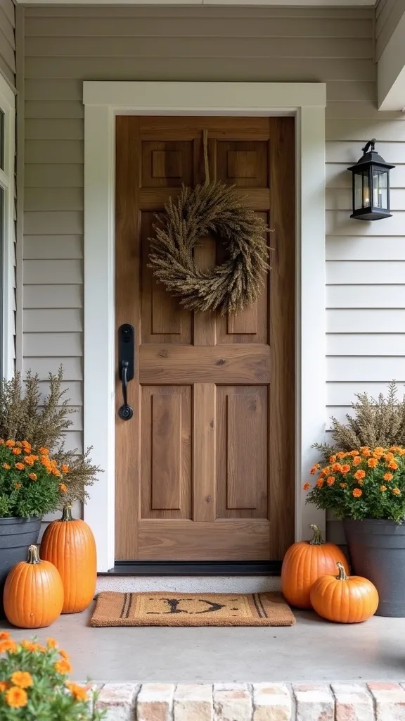 What should I put by the front door for fall if I hate clutter?