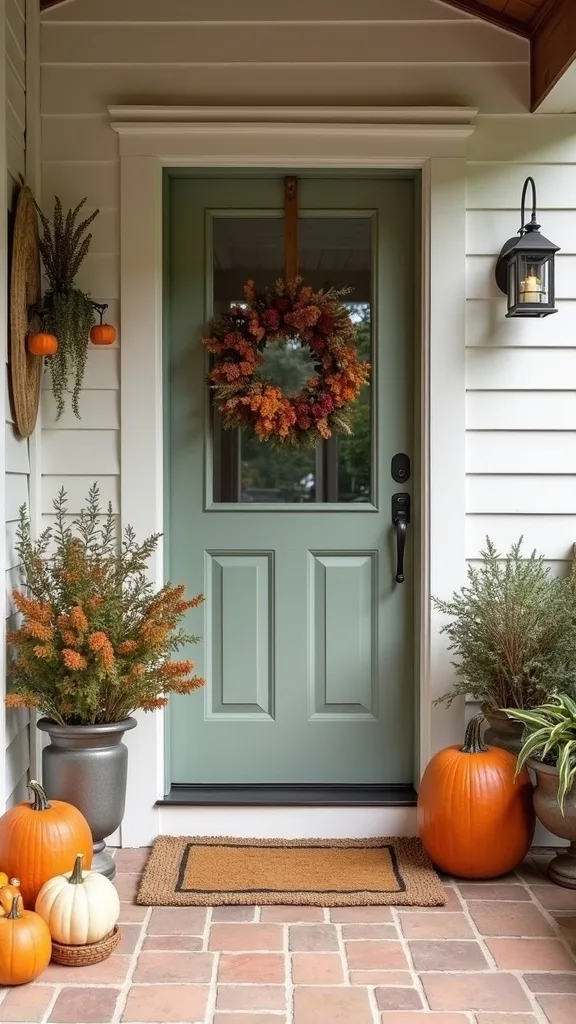 How can I decorate around a storm door or screen door?