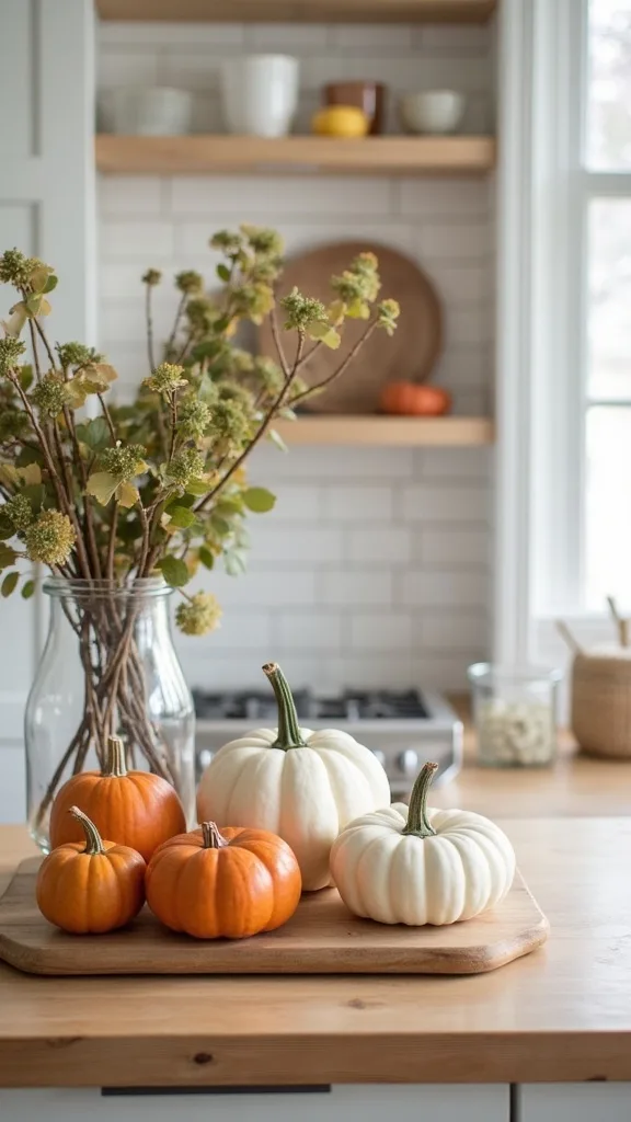 What should you avoid when swapping summer decor for fall in the kitchen?