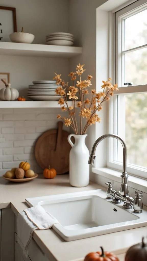 How do you style a kitchen counter corner that always becomes a mail pile?