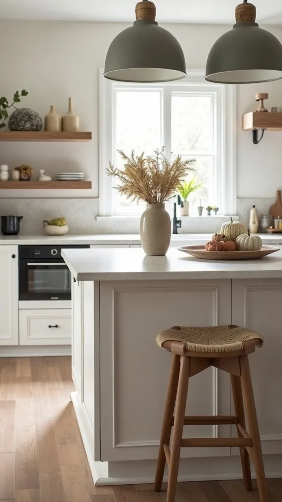 What’s the best fall decor swap for a kitchen island (without losing function)?