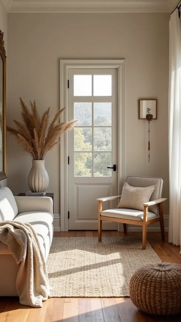 What’s a quick entry-to-living-room bridge so the whole space feels cohesive?