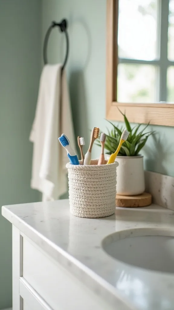 What’s the fastest way to stop toothbrush clutter and gunk?