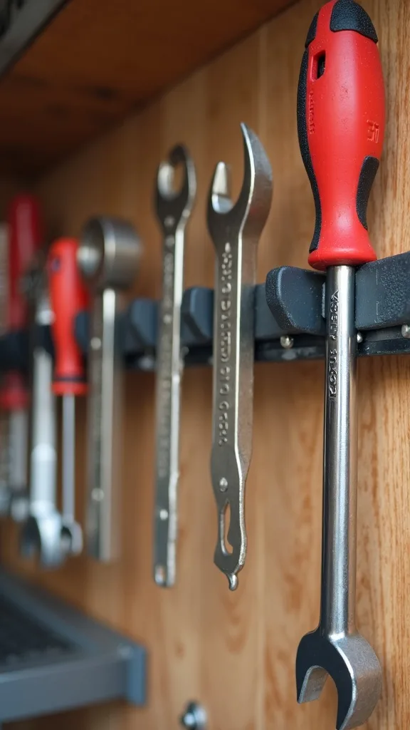Use a Magnetic Strip for Small Metal Tools and Bits