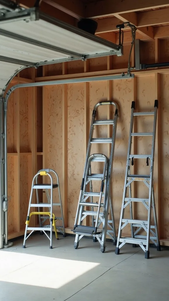 Install Two Ceiling Hooks for Ladders and Folding Chairs